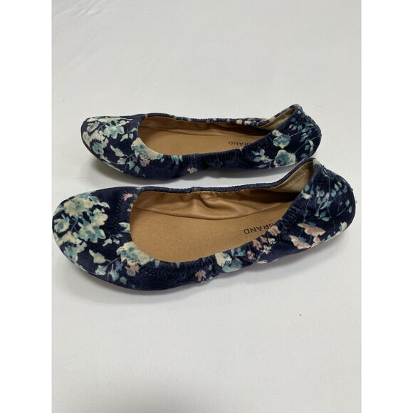 Lucky Brand Emmie Floral Velvet Ballet Flats Women's 9W Navy Cottagecore Boho - Picture 6 of 7